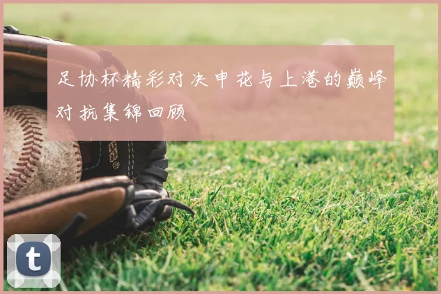 足协杯精彩对决申花与上港的巅峰对抗集锦回顾