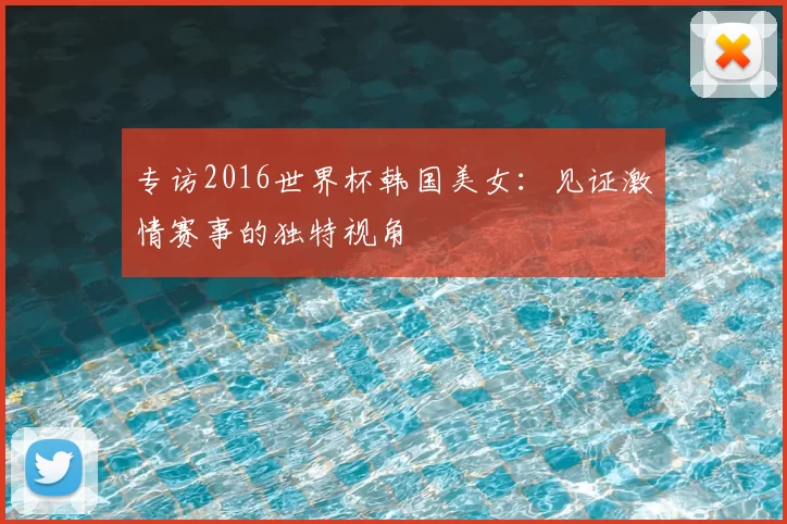 专访2016世界杯韩国美女：见证激情赛事的独特视角